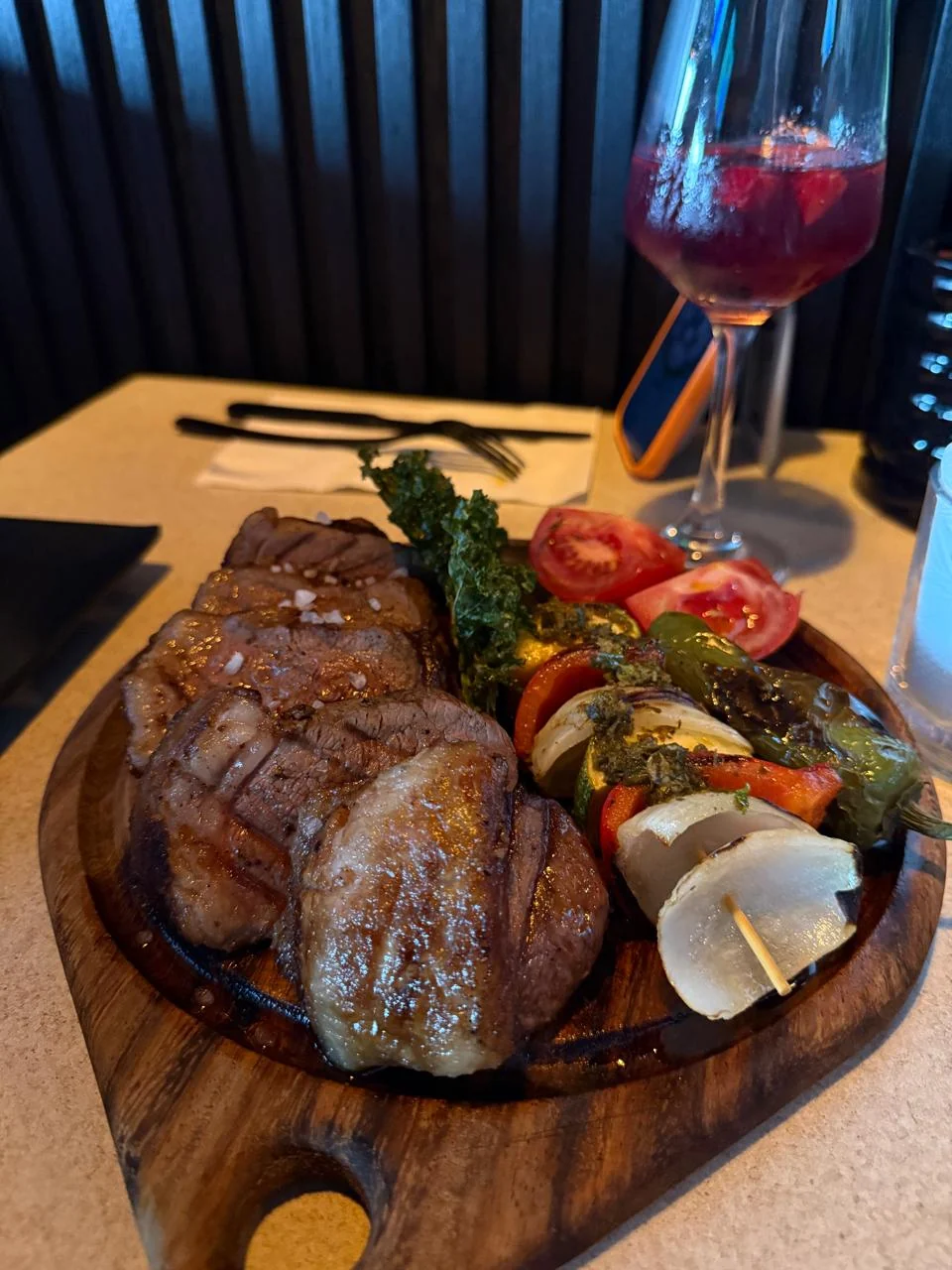 Cortes de carne en tabla